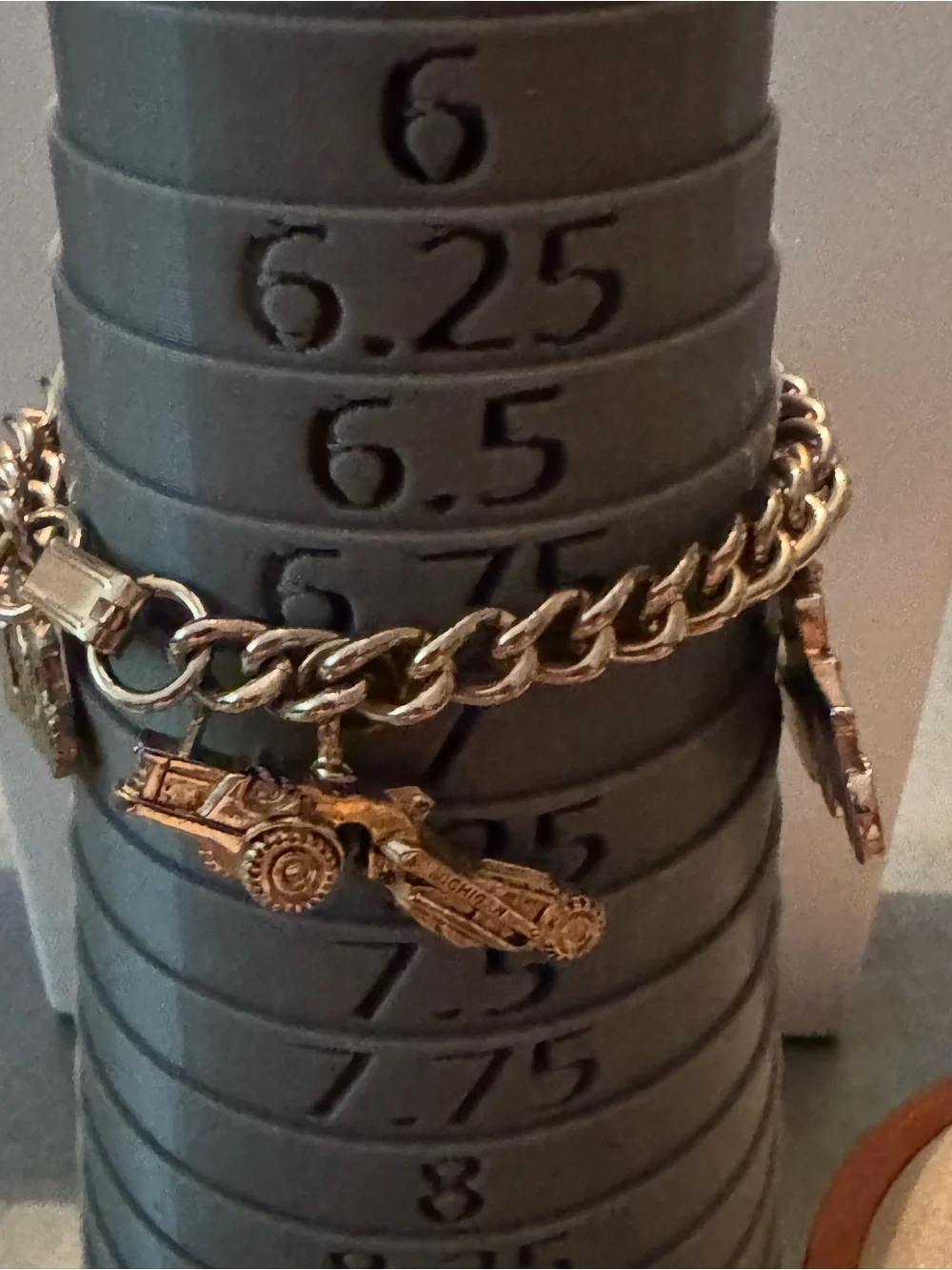Silver Construction Charm Bracelet - Men Accessories